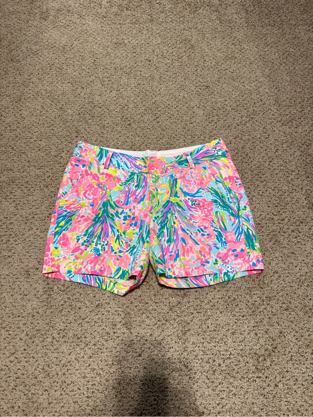 Lilly Pulitzer Coral Me Crazy Chipper Shorts